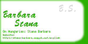 barbara stana business card